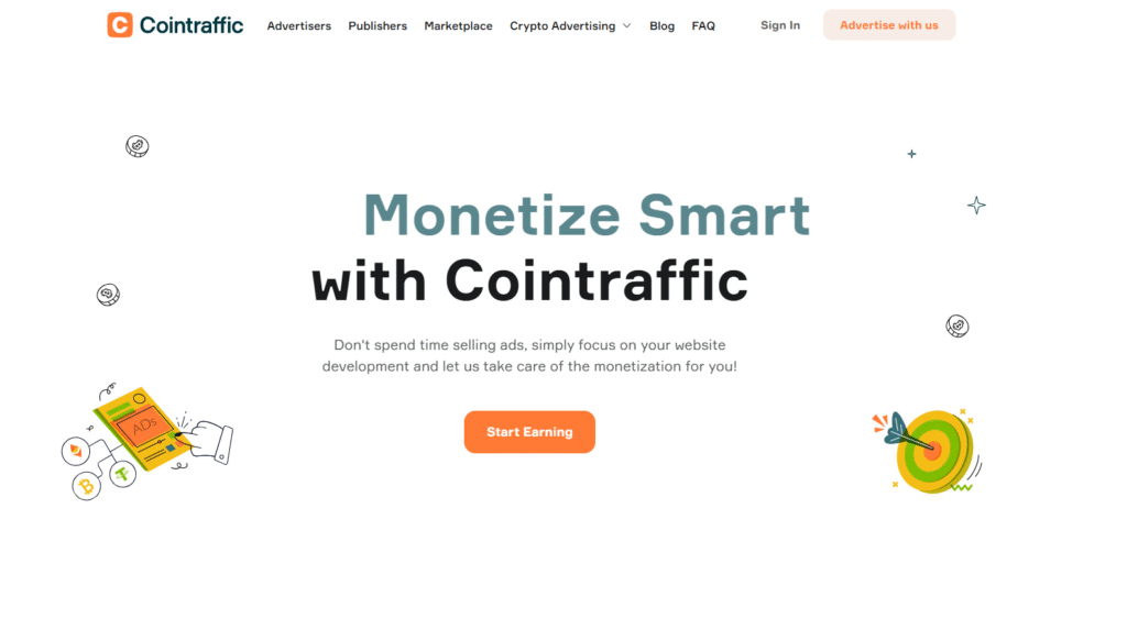 CoinTraffic Crypto Ad Network for Publishers CoinTraffic Crypto Ad Network for Publishers