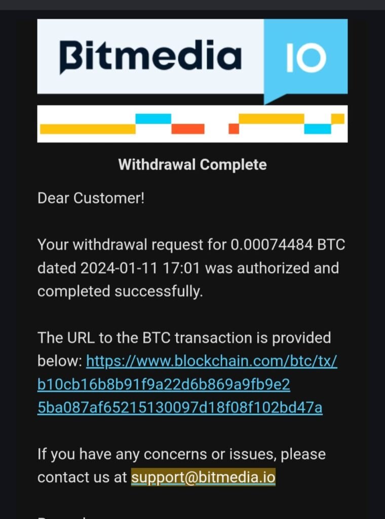 bitmedia payment proof bitmedia payment proof